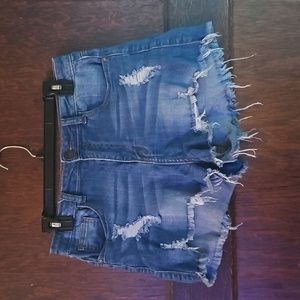 Machine Brand Distressed Cutoff Shorts - Size L